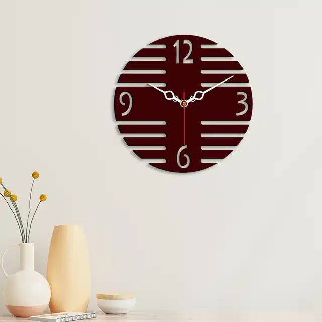 Designer Wooden Wall Clocks, Brown