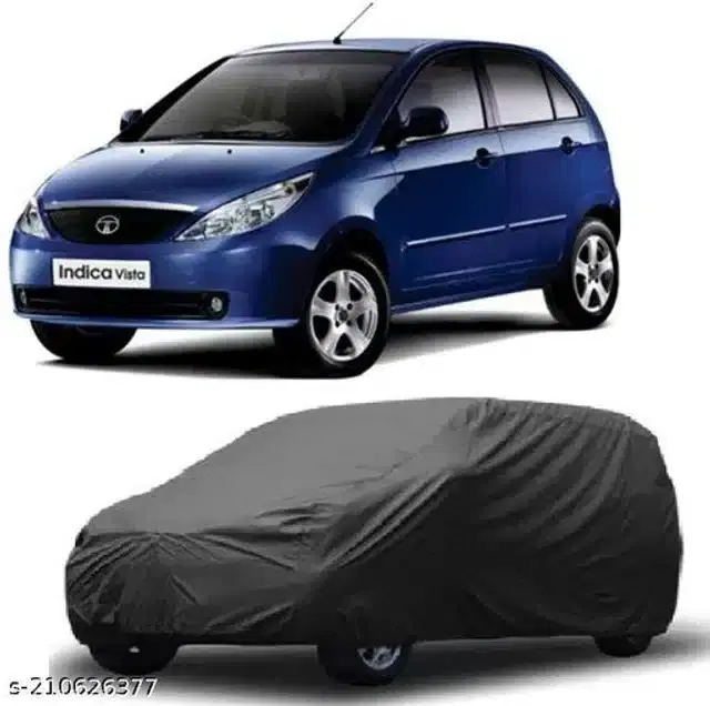 Taffeta Waterproof Car Cover for Tata Indica Vista, Multicolor