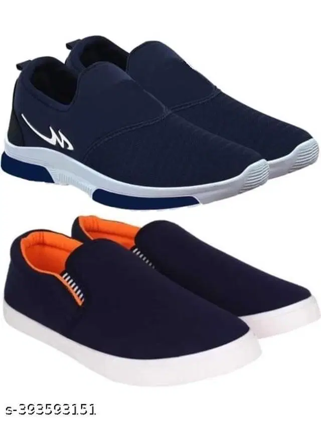 Navy Blue & Orange