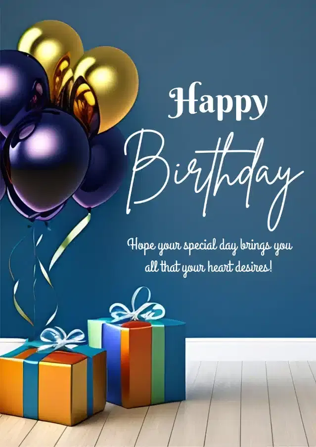 Birthday Greeting Card, Multicolor