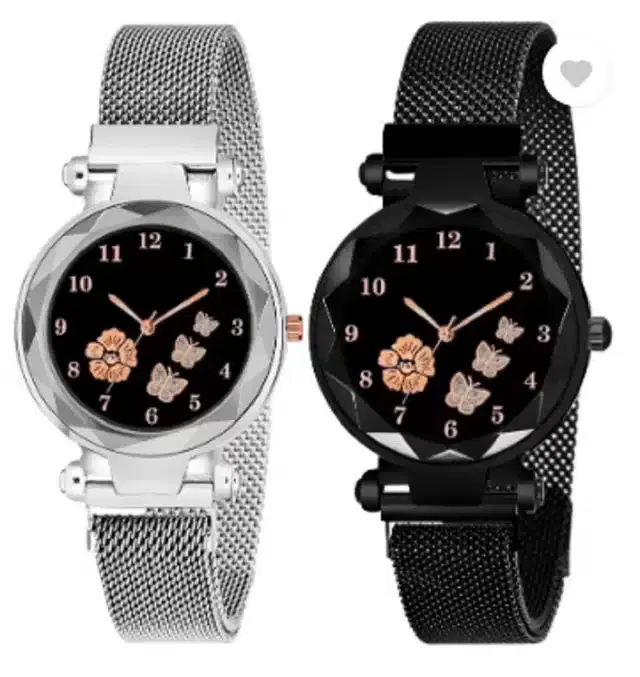 Analog Watch for Women, Pack of 2 (Multicolor)