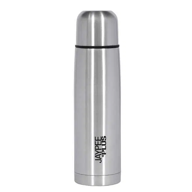 Max Thermosteel Flip Lid Flask Metallic 24 Hours Hot And Cold Water Bottle, Silver, 1000 ml, J-169