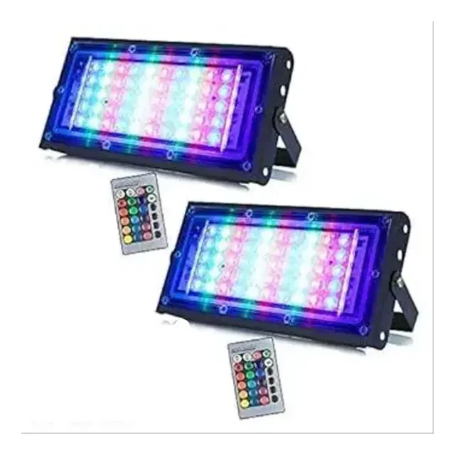 Waterproof Remote Control 7 Modes LED Wall Light, Multicolor, 50 W, Pack of 2