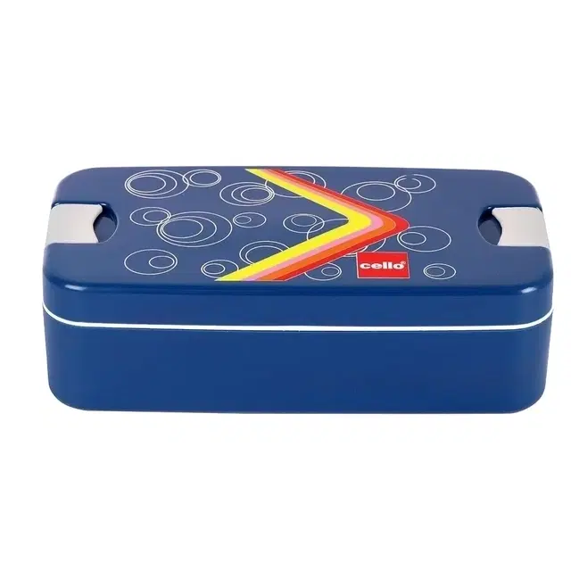 Cello Food Mate Lunch Box , Blue | Leak-Resistant | Easy To Carry | For Office, School & Travel