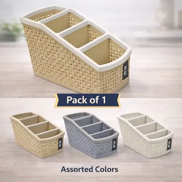 Storage Container Multipurpose Organiser, Office Stationery & Utensil Holder (Assorted Any 1 Colour)