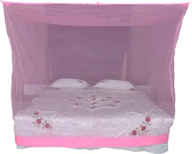 Double Bed Mosquito Net, Pink, 6x6 feet