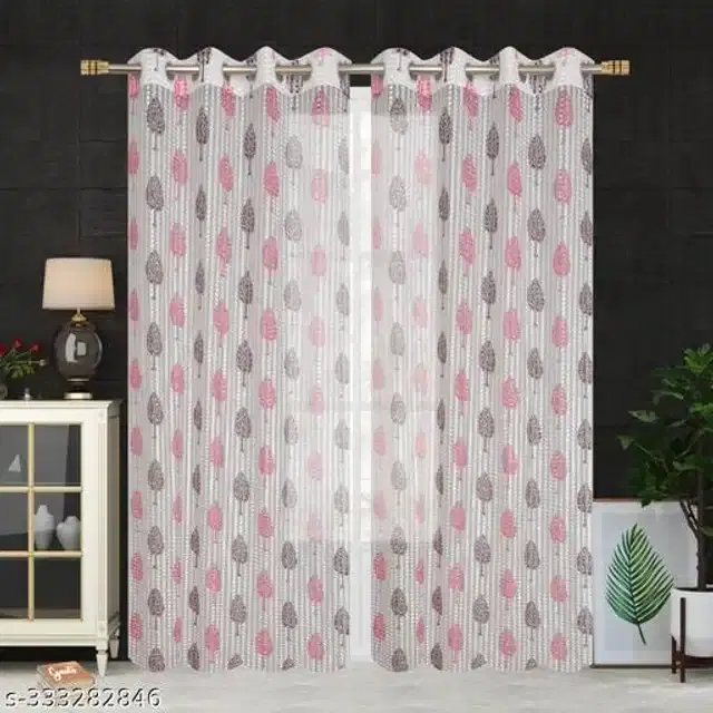 Polyester Curtain for Door, Multicolor, 5 Feet