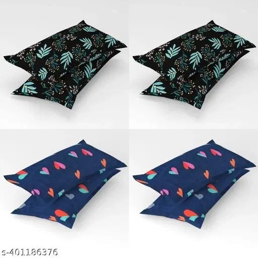 Cotton Pillow Covers, Multicolor, (17x27 inches), Pack of 8