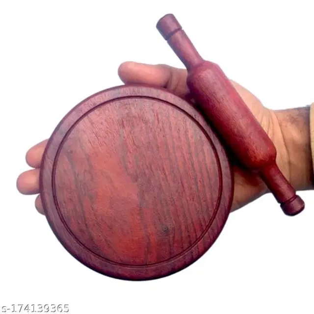 Wooden Rolling Pin & Board Polpat, Brown, Set of 1