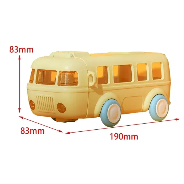 Plastic Bus Shape Sipper Bottle for Kids, Multicolor (1000 ml)