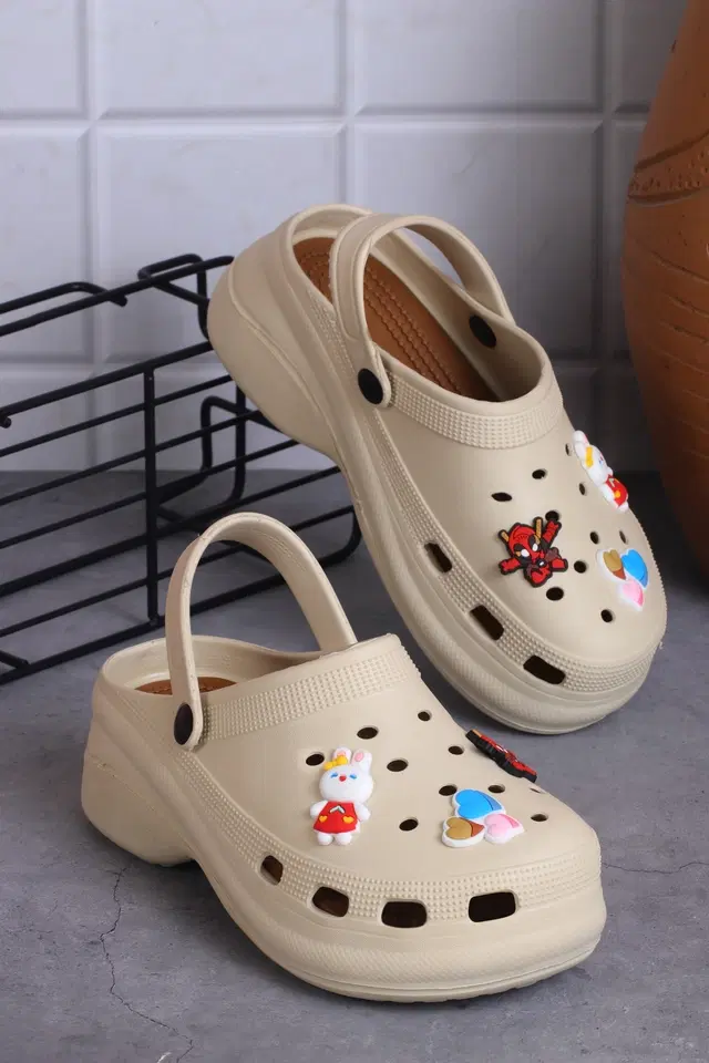 Clogs for Women (Beige, 3)