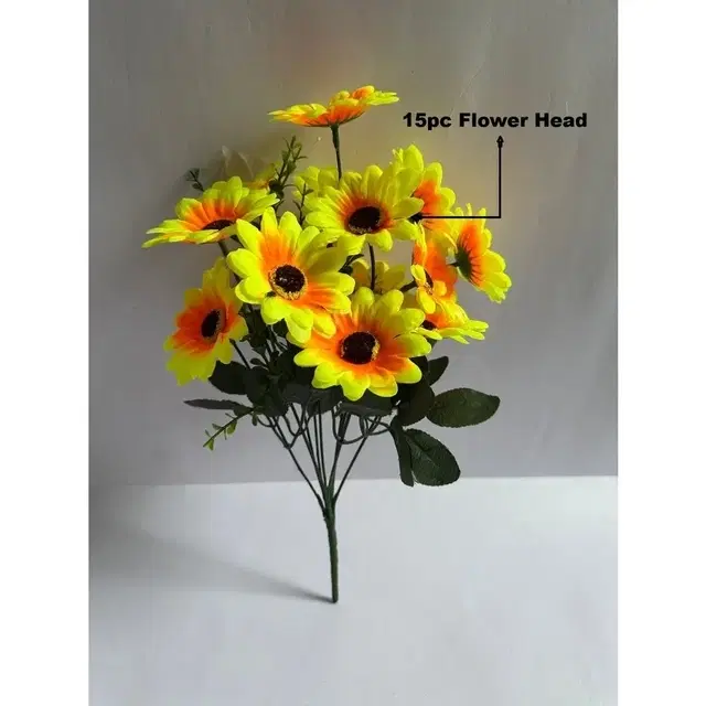 Artificial Sunflower Bunch For Home Or Office Decoration Yellow