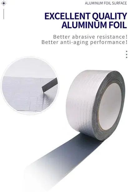 Aluminium Single Sided Self Adhesive Tape, Silver, 5 m