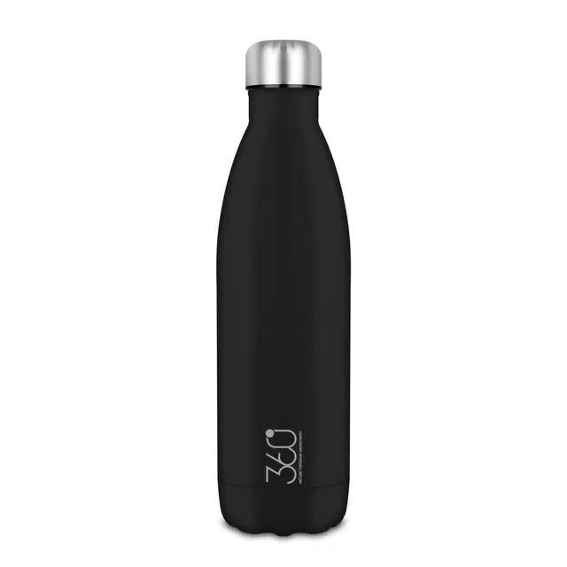 Raintech Stainless Steel Double Wall Insulated Flask, Black (1000 ml)