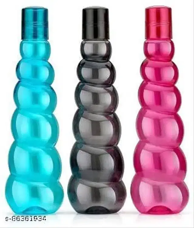 Water Bottles, Multicolor, 1000 ml, Pack of 3