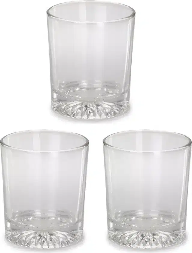 Liquor cum Cocktail Glasses, Transparent, 300 ml, Pack of 3
