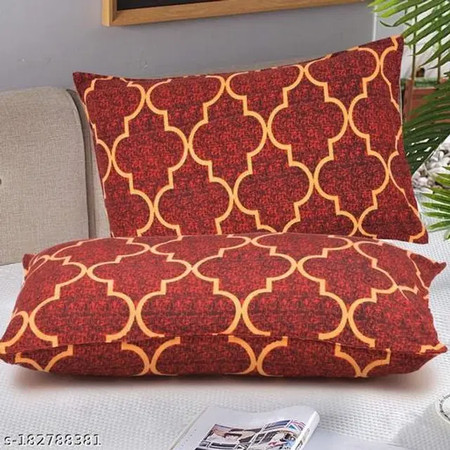 Cotton Pillow Covers, Multicolor, 17x27 inches, Pack of 2