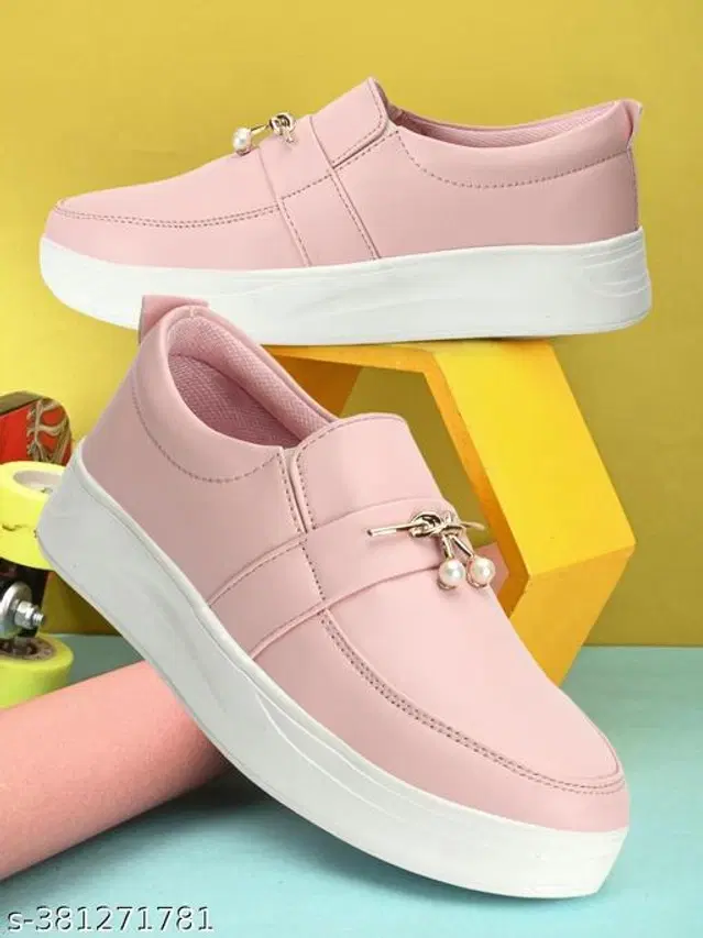 Loafers for Women (Pink, 3)