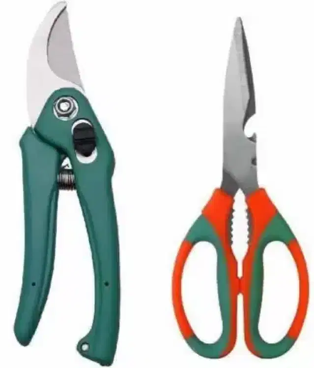 Gardening Pruning Scissors, Multicolor, Set of 2