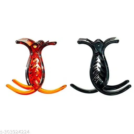 Multicolor Hair Clips & Hair Pins for Women (Multicolor, 2 Pcs)