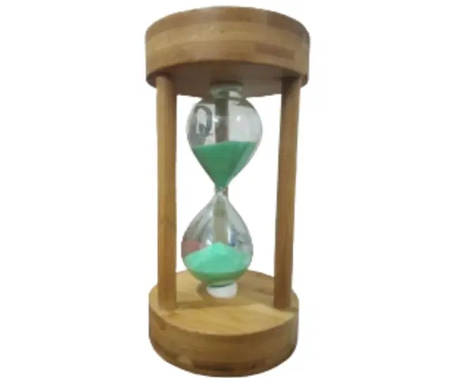 Wooden Minutes Sand Timer Hour Glass Clock Home Decor, Brown