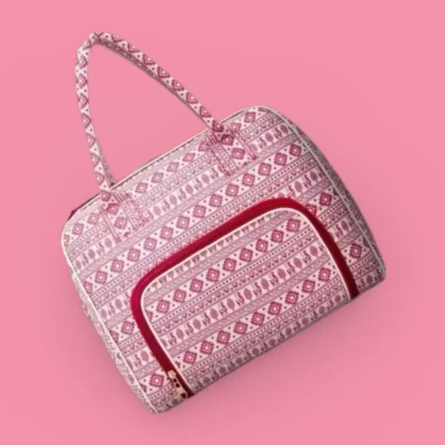 Canvas Printed Handbag for Women (Red)