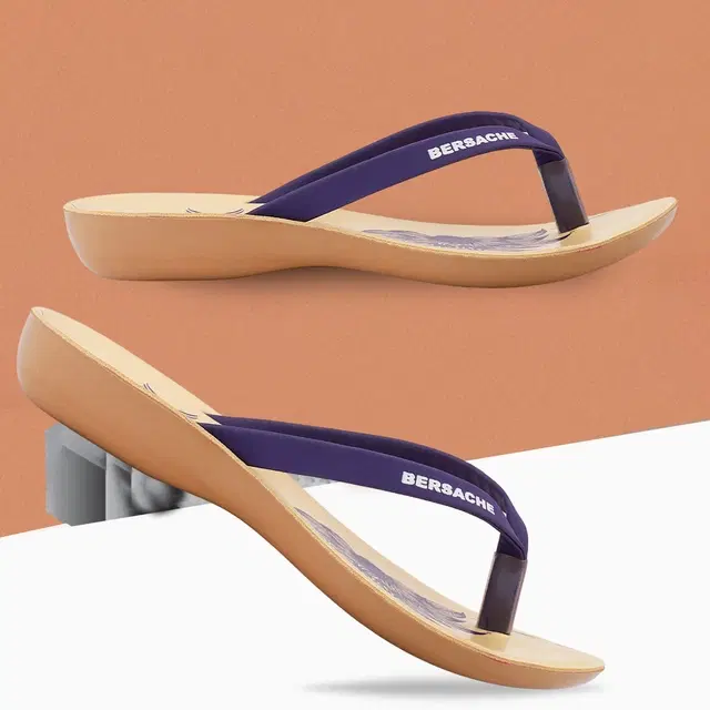 Solid Flatforms for Women (Purple, 5)