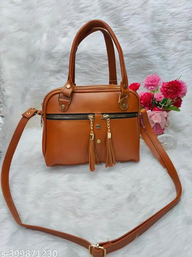 PU Sling Bag for Women (Tan)