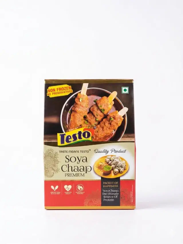 Testo Soya Chaap In Brine Non-Frozen 500 g