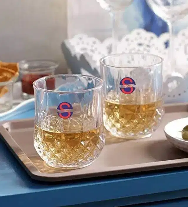 Fancy Water & Wine Glass, 200 ml, Pack of 2