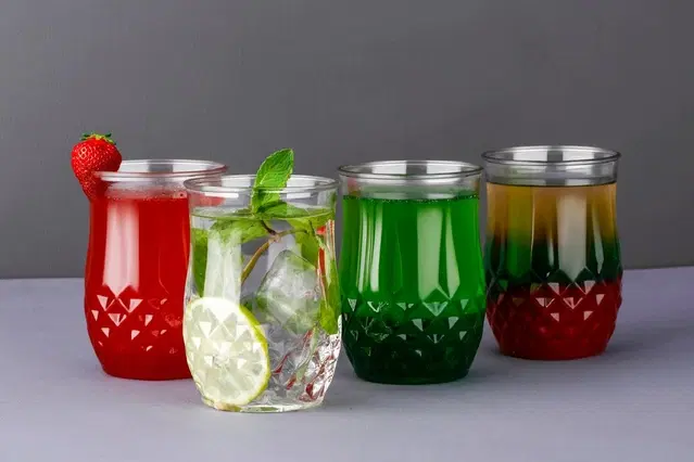 Plastic Unbreakable Multipurpose Glasses, Transparent, 300 ml, Pack of 6