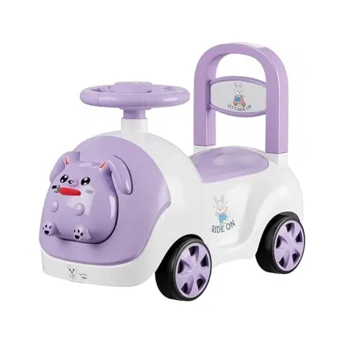 Lifelong Bunny Manual Push Ride On Car with Backrest Purple (llcbbr01)