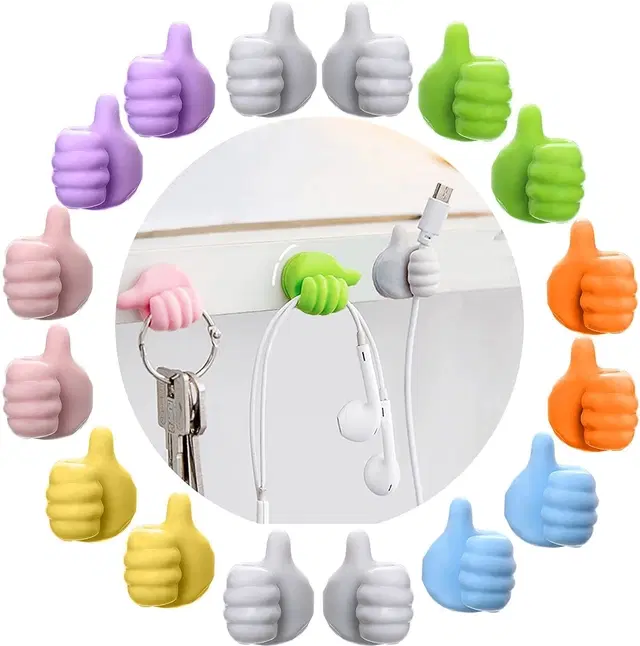 Pack of 10 Creative Silicone Thumb Wall Hook