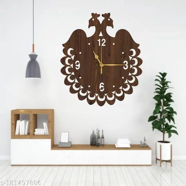 Wooden Wall Clock, Brown