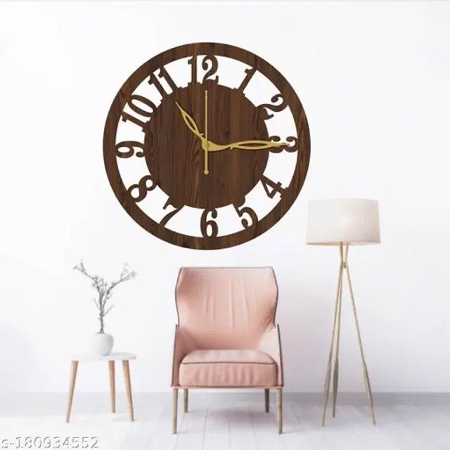 Wooden Wall Clock, Brown