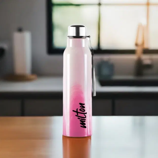 Milton Water Bottle Steel Marble 900 PU Insulated, Inner Stainless Steel Water Bottle, 630 ml, Leak Proof, BPA Free, Ideal for Home, Office, Gym, Travelling, Brown