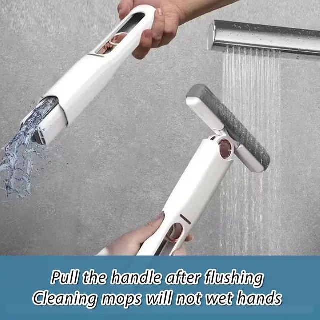 ABS Plastic Portable Mini Sponge Mop, Grey