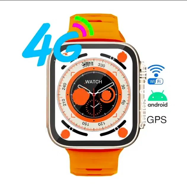 Silicone Strap S8 Ultra Smart Watch, Orange