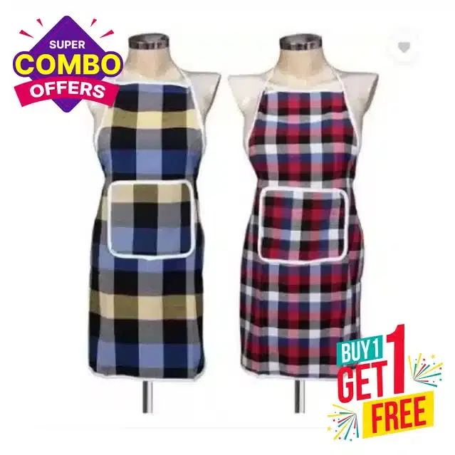 Nicasa Waterproof Kitchen Apron, Pack of 2, Multicolor, St-2