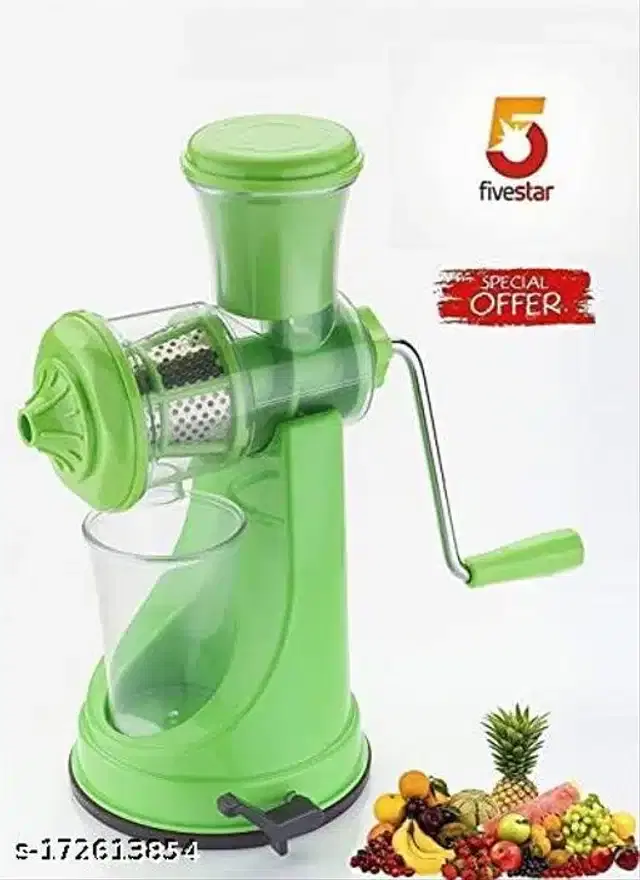 Plastic Manual Juicer, Multicolor