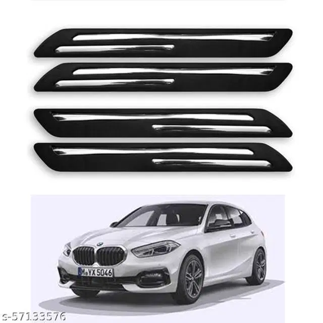 Rubber Car Bumper Protector, Black, Pack of 4