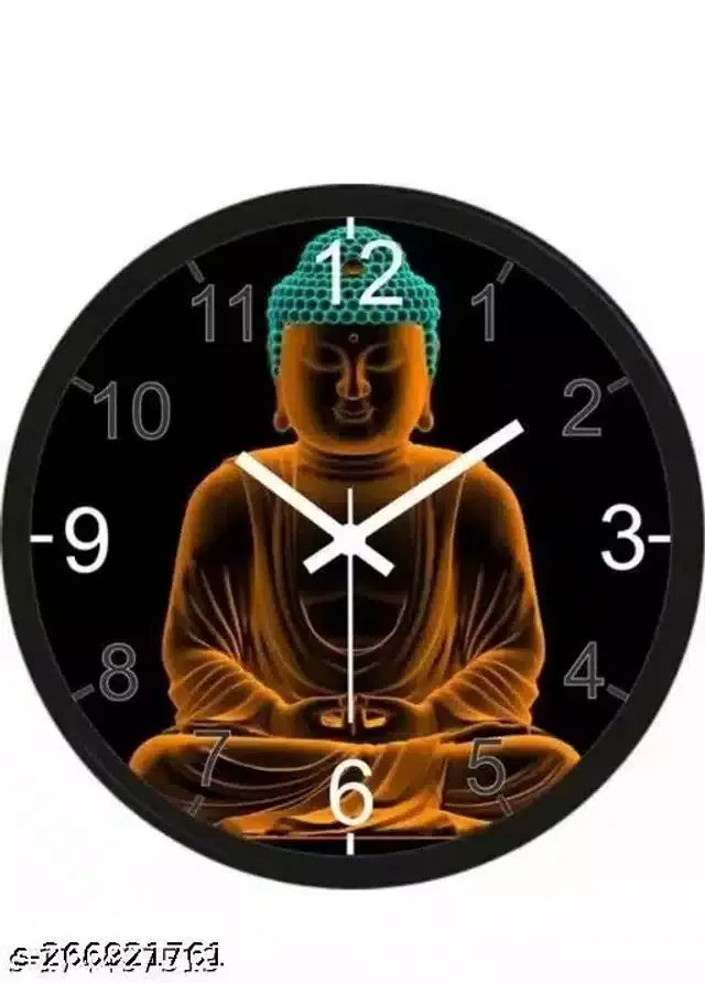 Designer Plastic Wall Clock, Multicolor, 10x10 inches