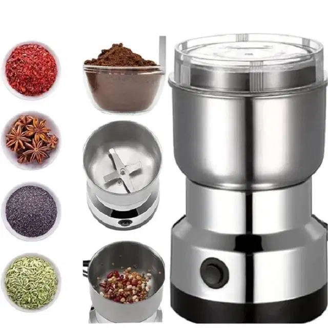Stainless Steel Electric Grinder with Jar, Multicolor, 150 W