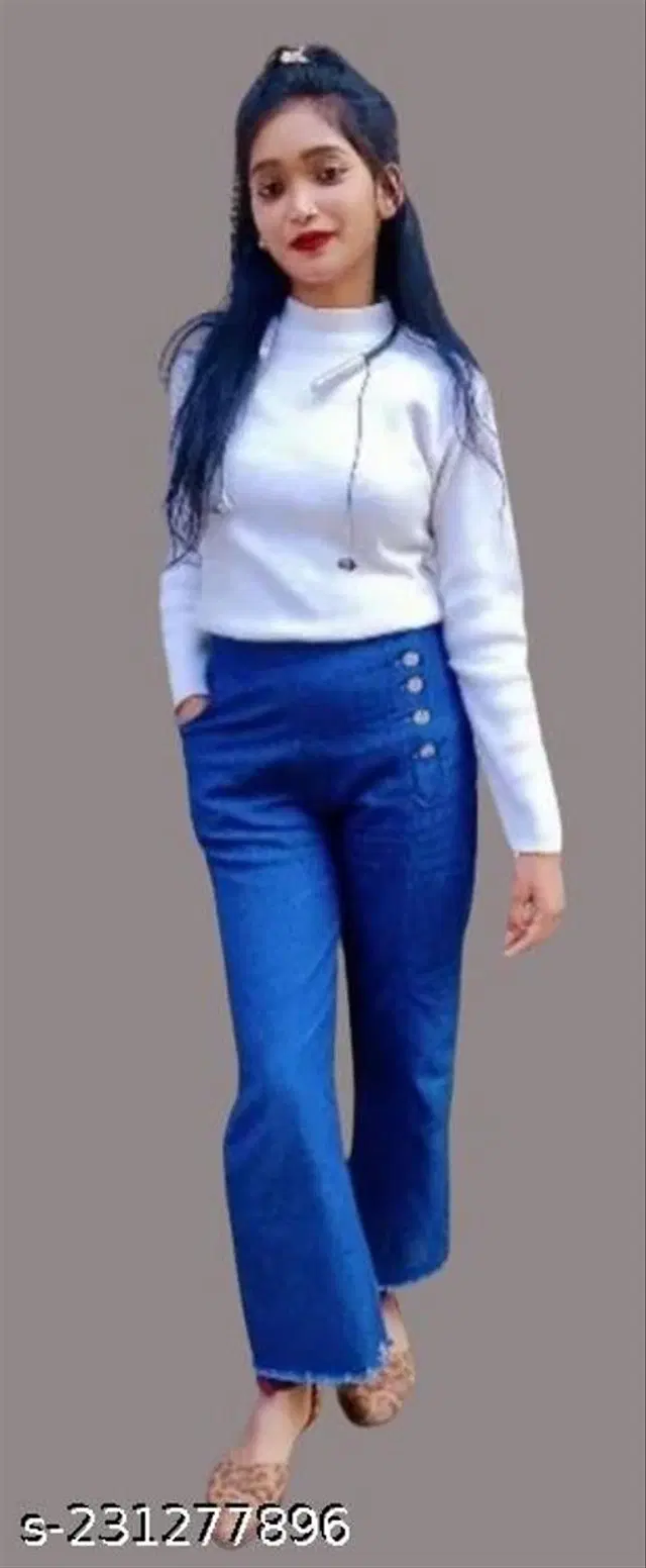 Denim Jeans for Women (Blue, 28)