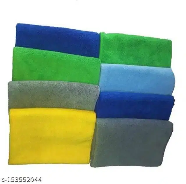 Microfiber Bath Towel, Multicolor, 40x40 cm, Pack of 8