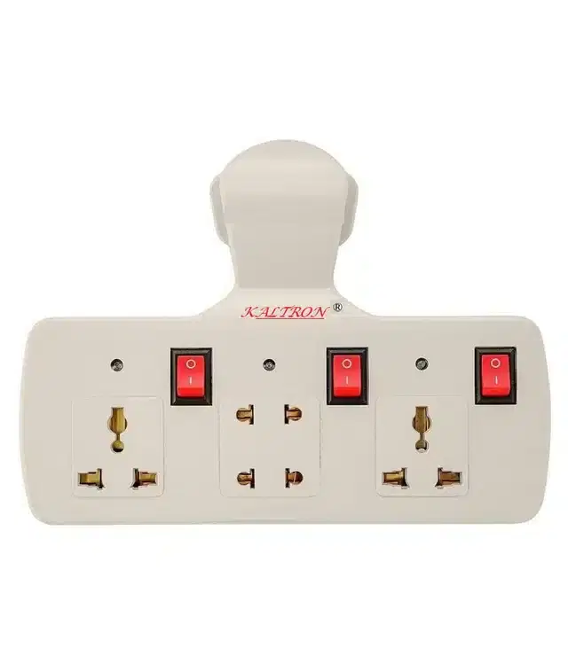 Kaltron 4+3 Portable Extension Board, White