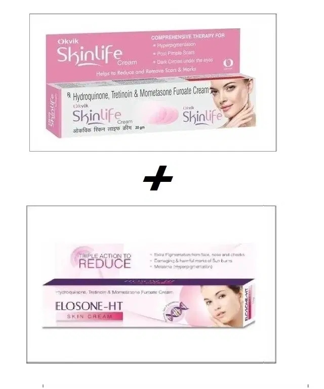 Combo of Skinlife, 20 g & Elosone-HT, 15 g Face Creams, Set of 2