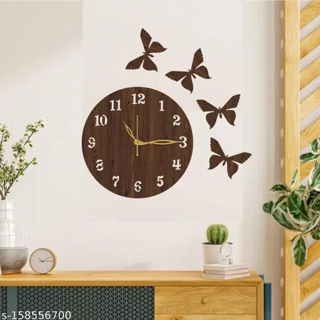 Wooden Wall Clock, Brown