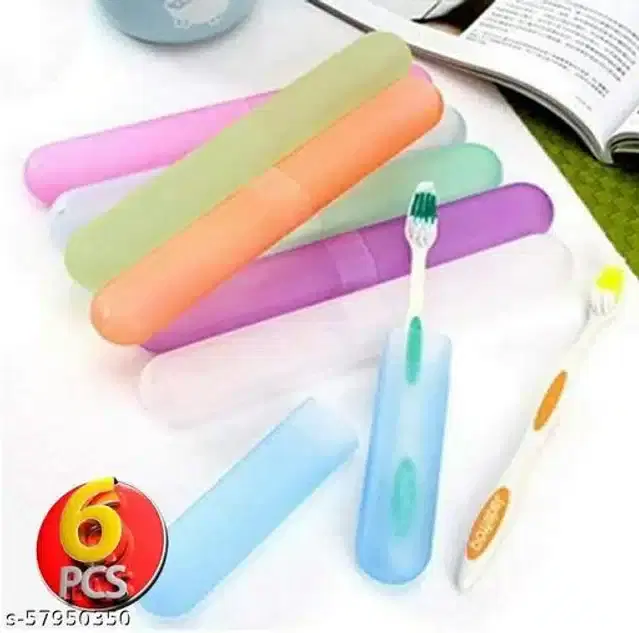 Toothbrush Cover, Multicolor, Pack of 6