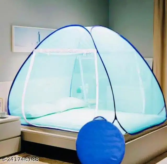 Polyester Mosquito Net, Blue, 6.7x6.5 Feet